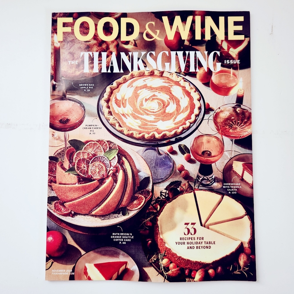 🍭7/$15 Food & Wine Magazine November 2024 The Thanksgiving Issue
